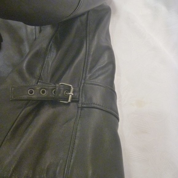 $$$ SOLD $$$ Tibor Men M Jacket OverCoat Zip Black Soft Leather Thermolite - Picture 12 of 16